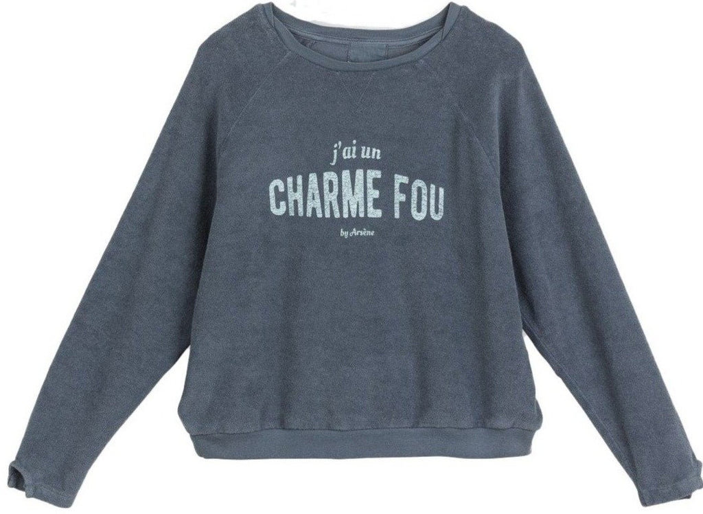 Boys Sebus "Charme Fou" Slate Grey Sweatshirt