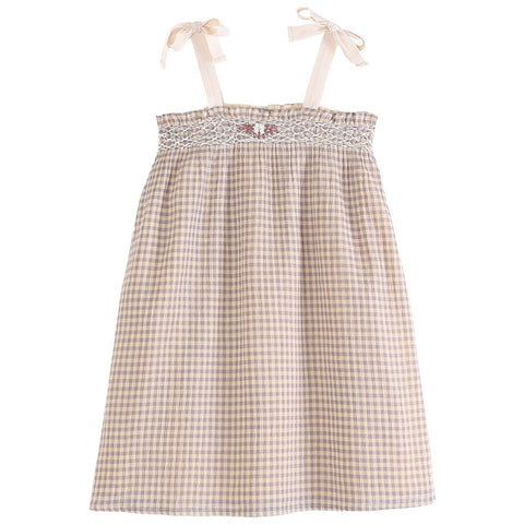 Baby Girl Cherry motif Ecru Dress