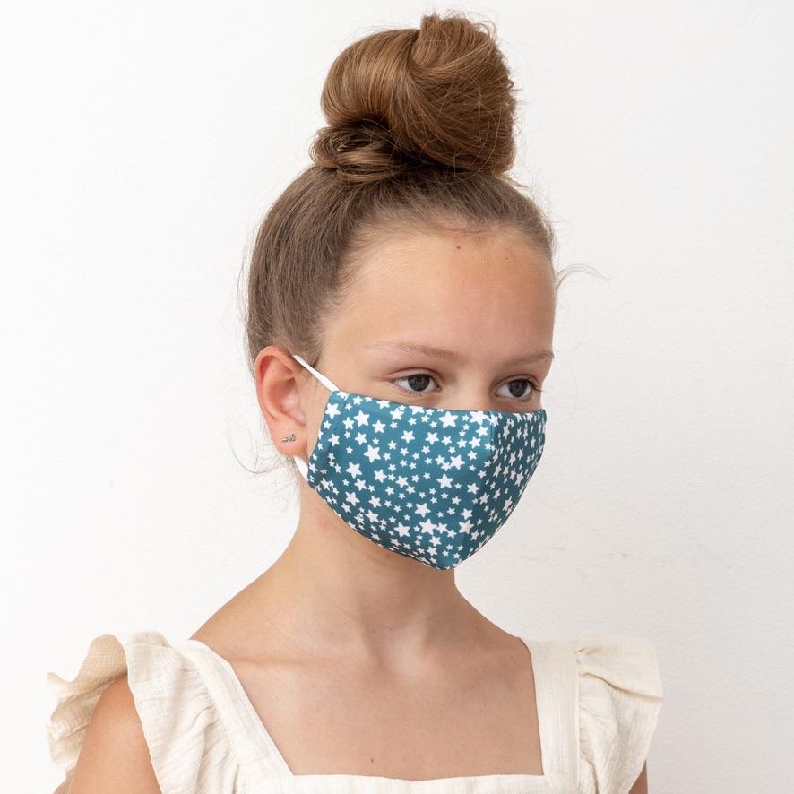 Adult Star Print Green Face mask