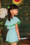 Girls Turquoise Playtime Playsuit