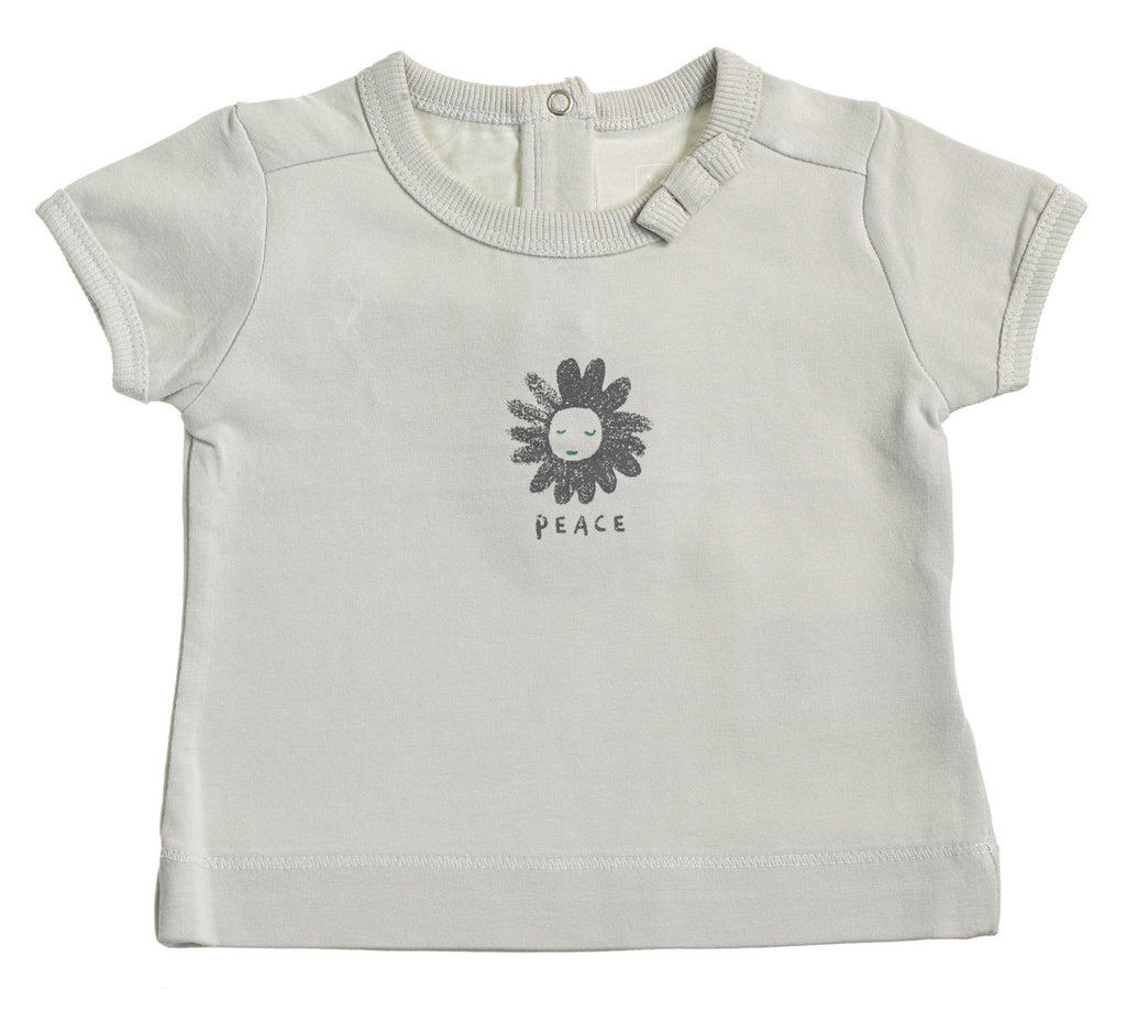 Baby Organic Cotton Peace Sleepy Grey T shirt