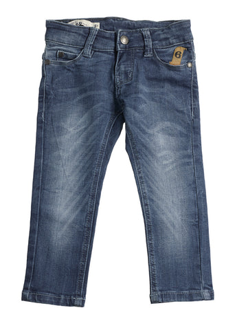 Baby Six pockets Slim Fit Blue Stone Wash Jeans