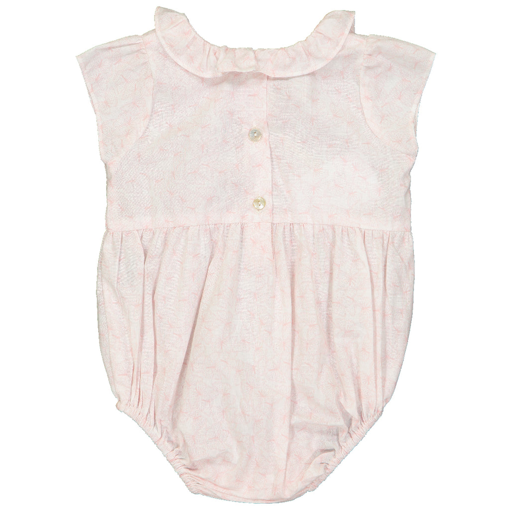 Baby Girl Ines Pink Dandelion Romper