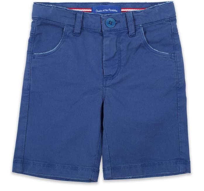 Boys Gabardine Bermuda Shorts Indigo Blue