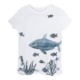 Boys White Phong Shark T Shirt