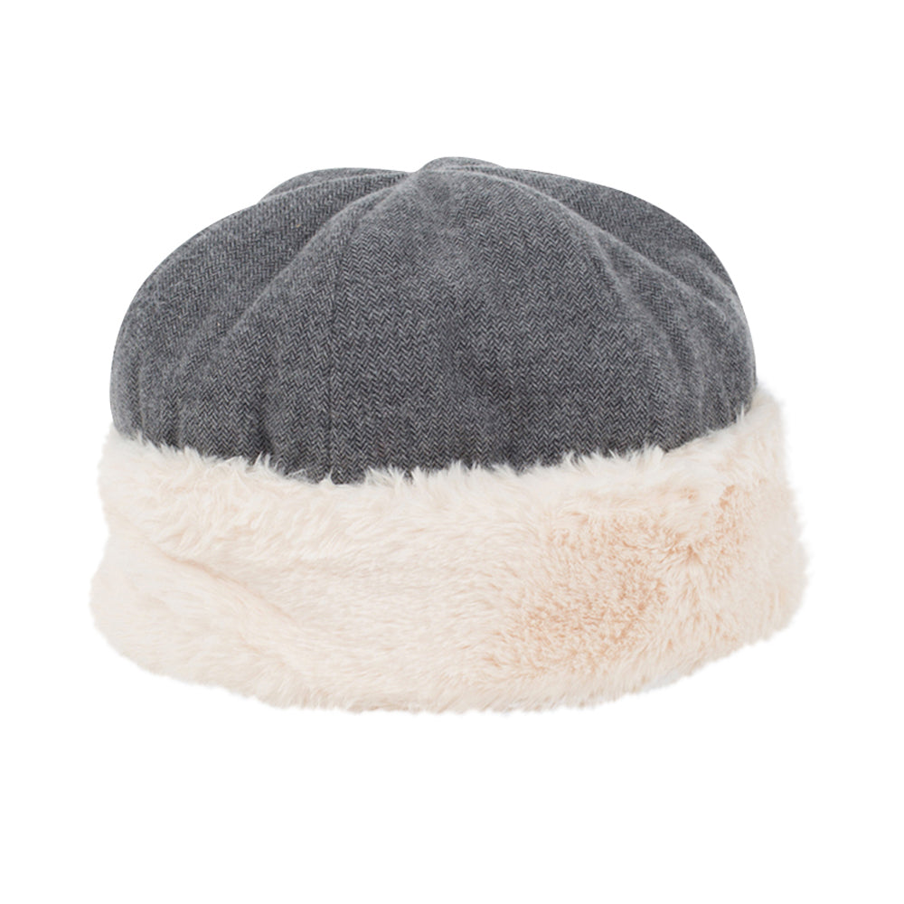 Girls Grey Furry hat