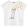 Girls Ecru Cat T shirt