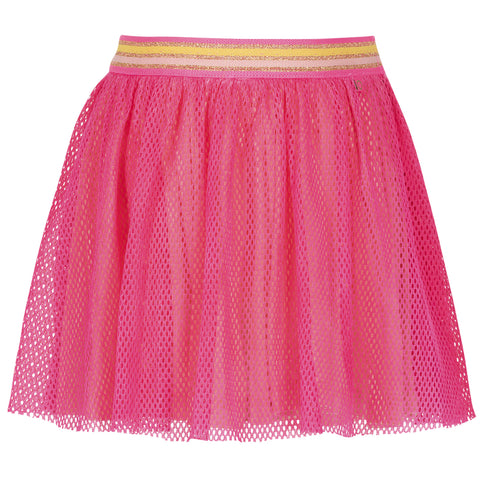 Girls Cotton Mesh Skirt Melon