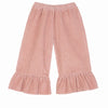 Girls Pink Flounce Trousers