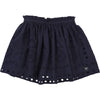 Girls Navy Blue Broderie Anglaise Skirt