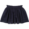 Girls Navy Blue Broderie Anglaise Skirt