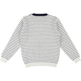 Boys White and Navy Blue Jumper