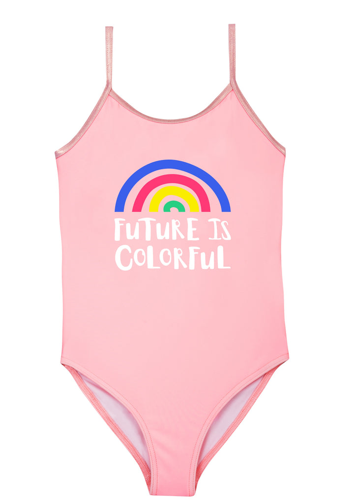 Girls Lea "Future is Colourful" Anti UV UPF 50+ Swimsuit