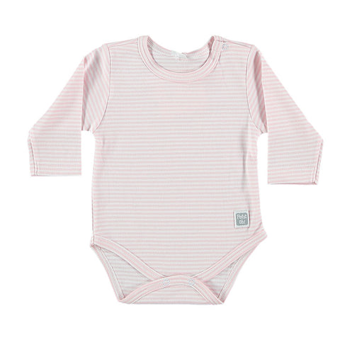 Baby Seam Free Knitted Romper Anthracite stripes
