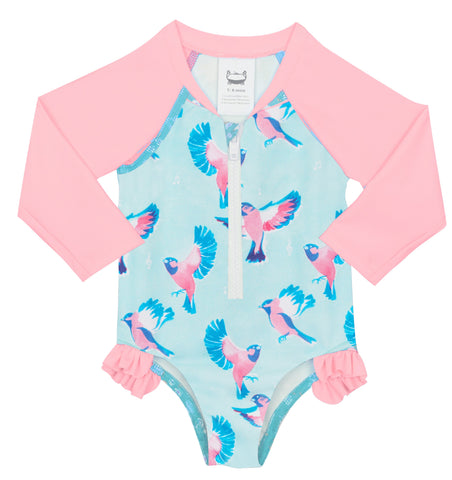 Baby Girl Ines Pink Dandelion Romper