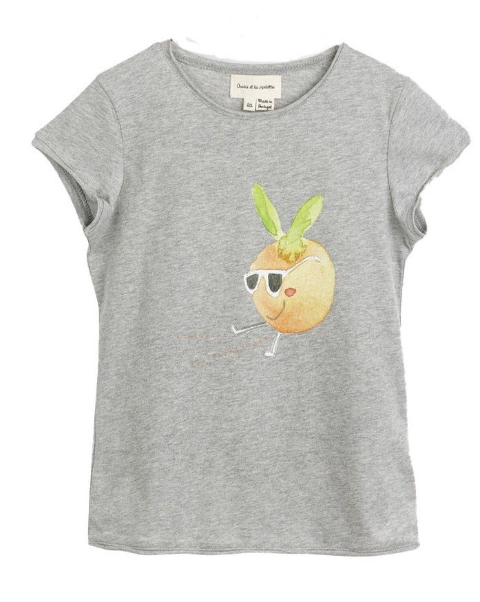 Girls Serafine Clementine Grey T shirt