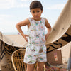 Girls Poreane Savanna Print Playsuit