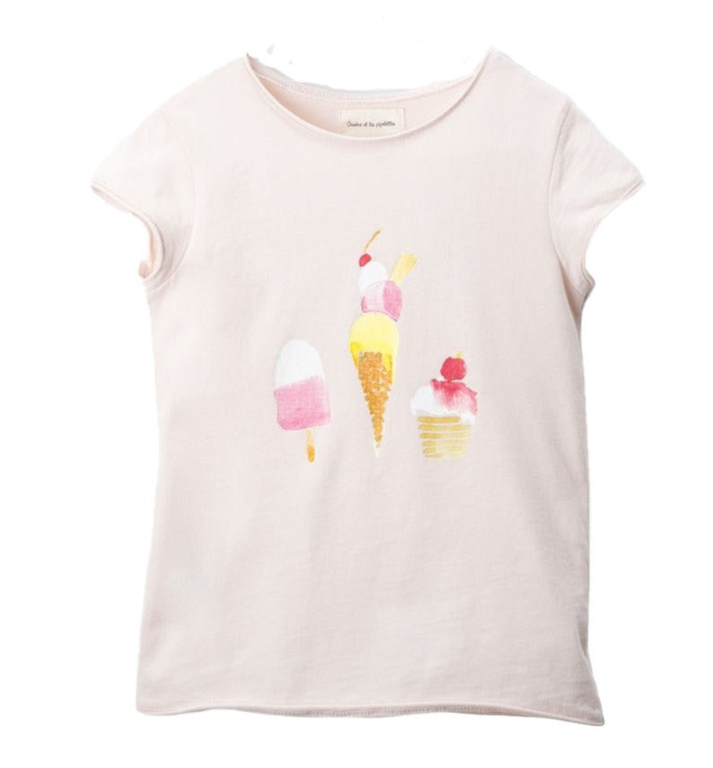 Girls Sandrine Nude Ice Cream T Shirt