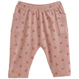 Baby Boy & Girl Organic Terry Cherry Print Trousers
