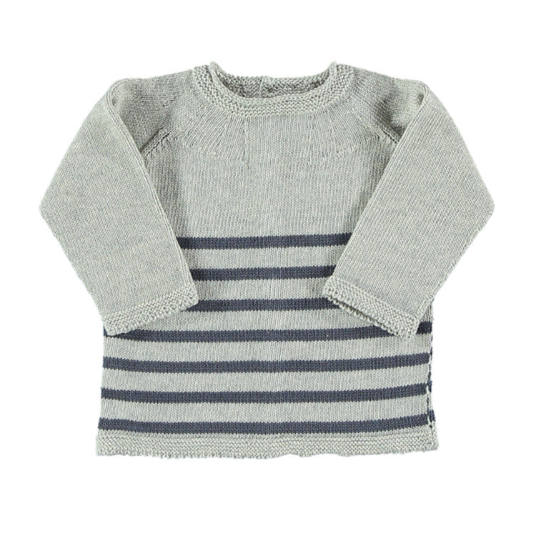 Baby Knitted Sweater Grey Stripes
