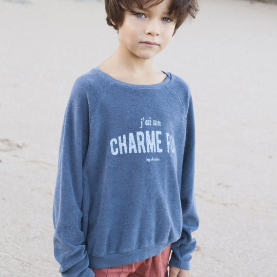 Boys Sebus "Charme Fou" Slate Grey Sweatshirt